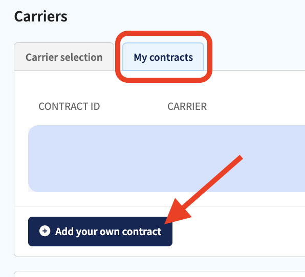 Add a Chronopost contract in Sendcloud