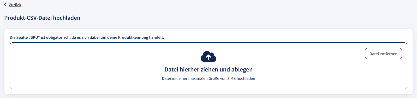 CSV-Datei hochladen