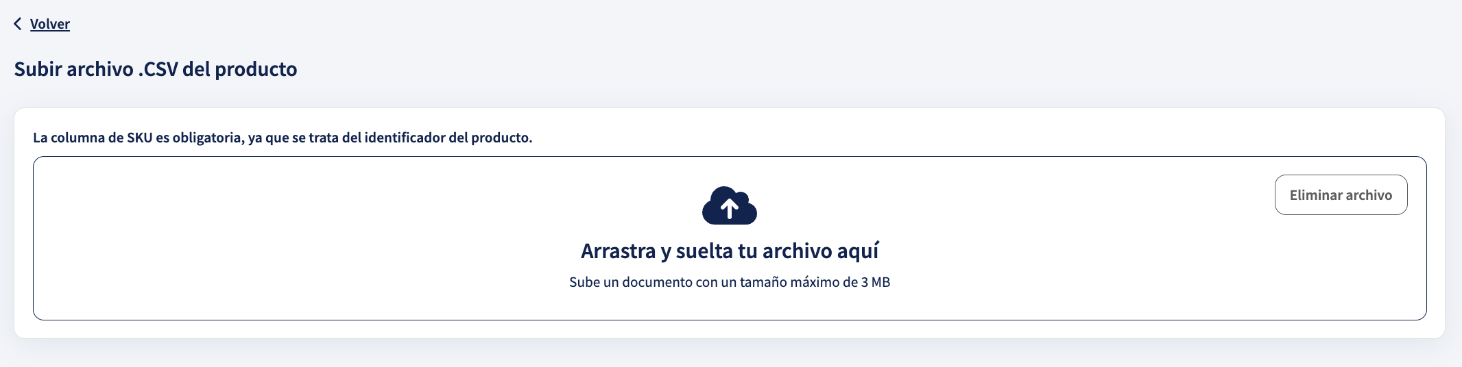 Subir archivo CSV