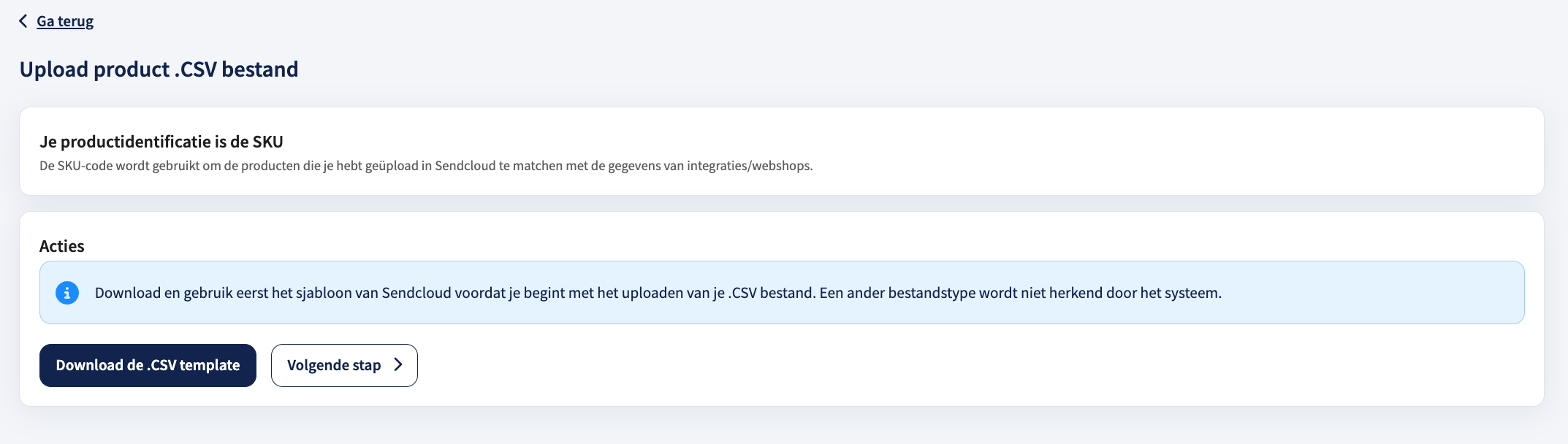 CSV-template producten