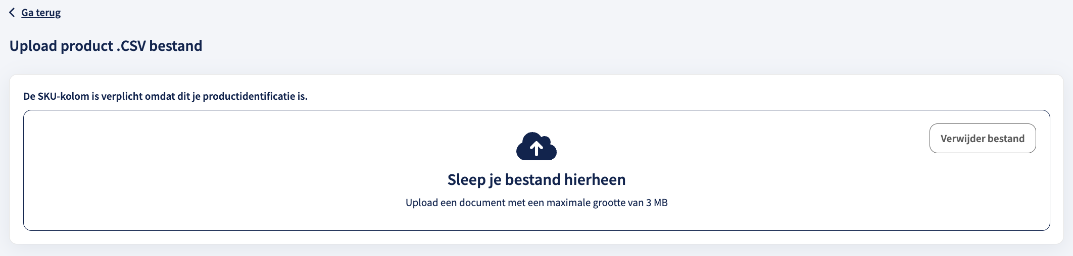 CSV uploaden