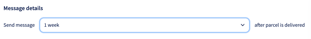 Post-purchase email delay setting