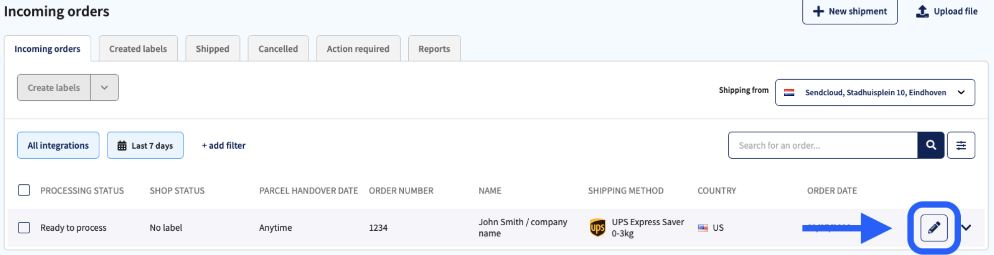 Modify order
